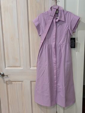 Tuckernuck Lilac Shirt Midi Dress